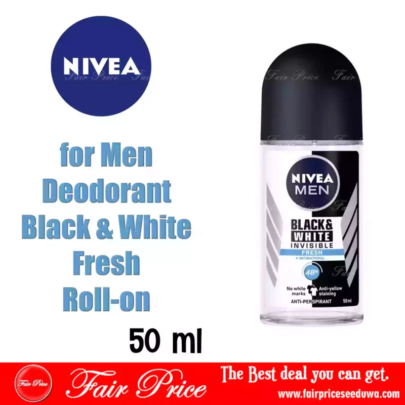 Nivea for Men Deodorant Black & White Fresh Roll-on 50ml