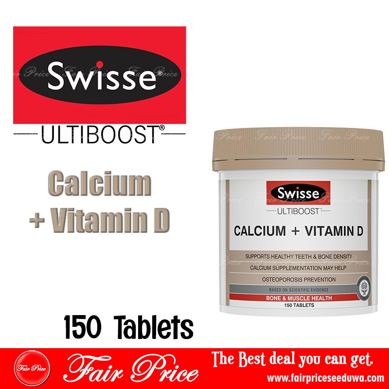 Swisse Ultiboost Calcium + Vitamin D 150 Tablets