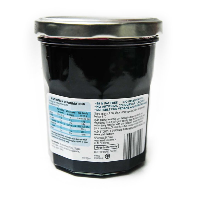Grandessa Signature Premium Blueberry Jam 370g - Image 2