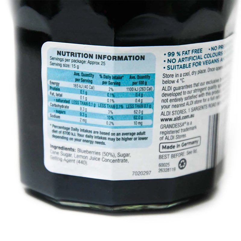 Grandessa Signature Premium Blueberry Jam 370g - Image 3