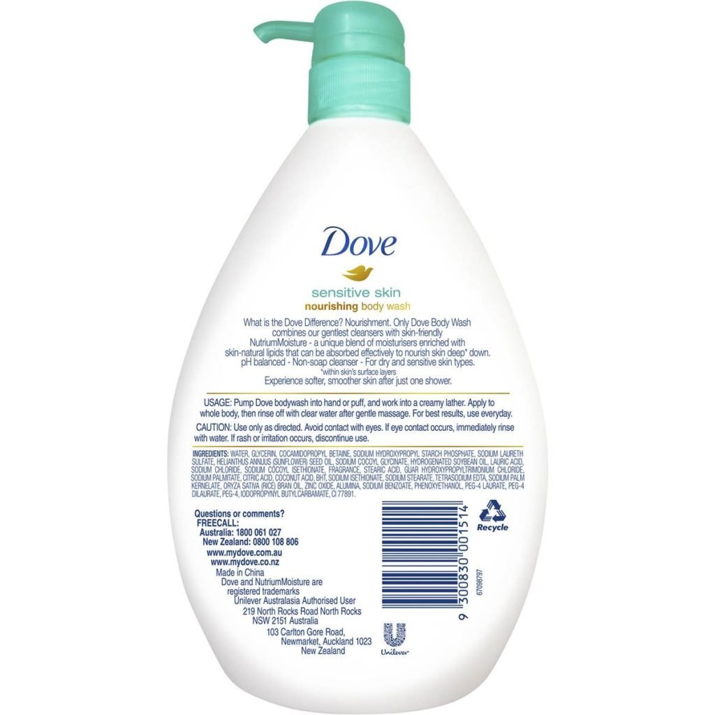 Dove Sensitive Body Wash Hypo-allergenic 1L – Fair Price – Seeduwa