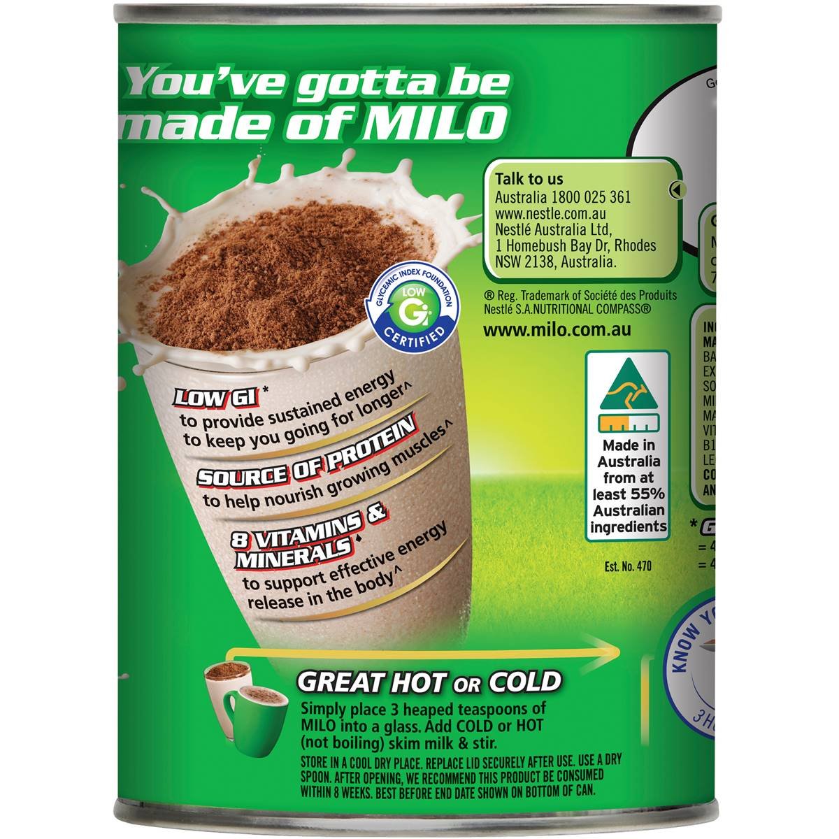 Nestle Milo Malted Drinking Chocolate 460g - Image 4