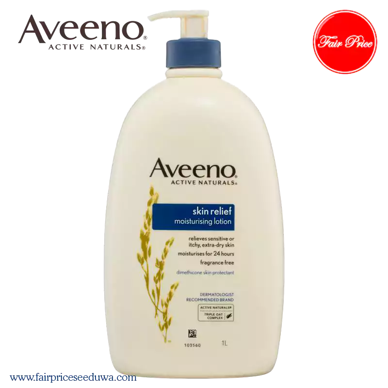 Aveeno Active Naturals Skin Relief Moisturising Lotion Fragrance Free 1L 01a
