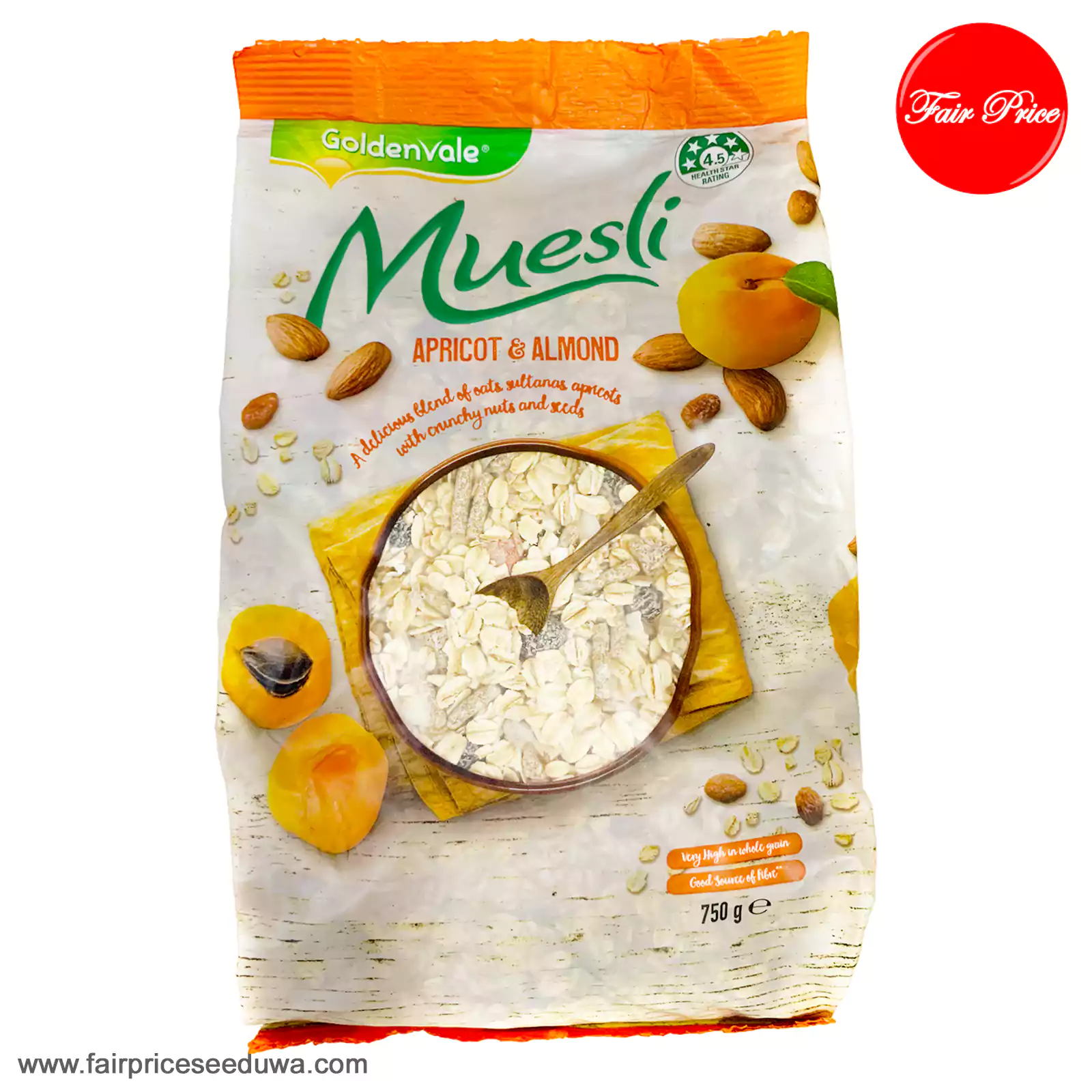 GoldenVale Muesli Apricot & Almond 750g - Image 2