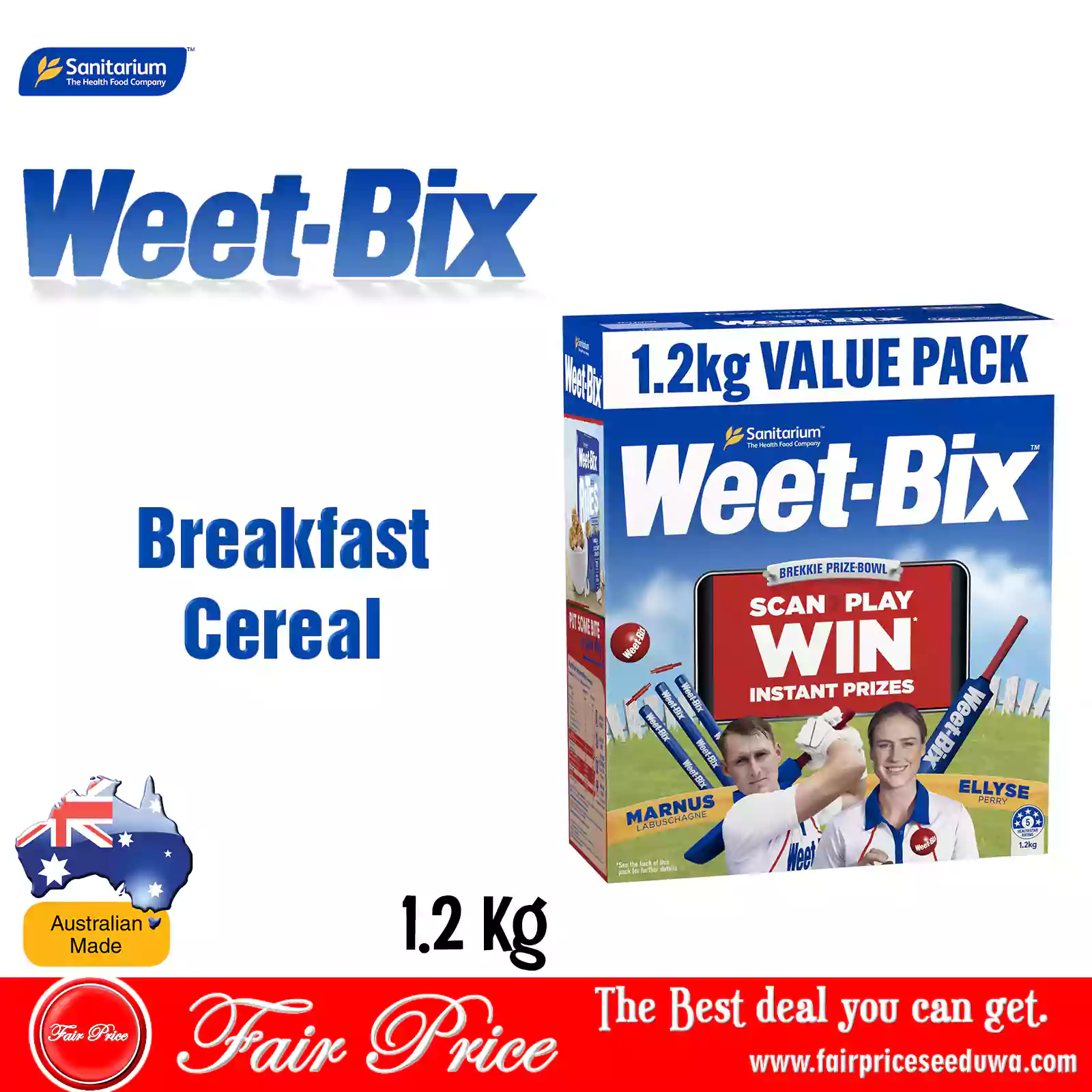 Sanitarium Weet-bix Breakfast Cereal 1.2kg