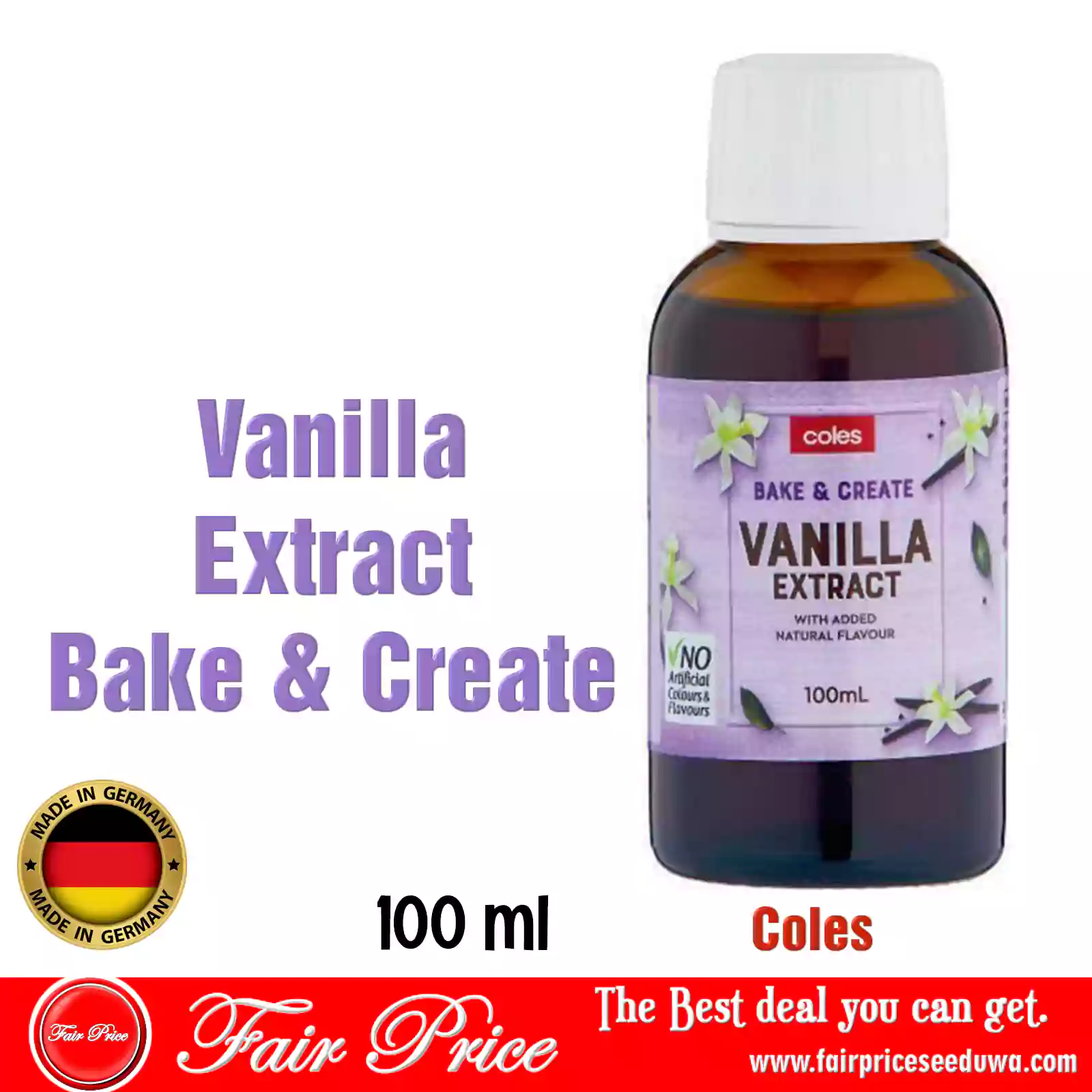 Vanilla Extract  - Bake And Create - Coles - 100ml