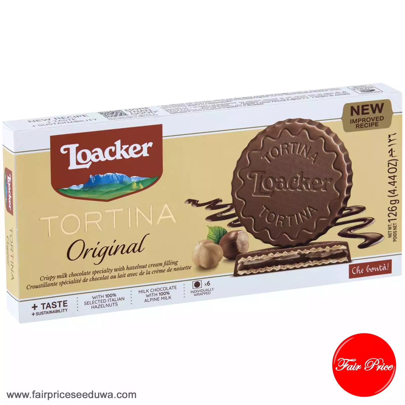 Loacker Wafers Original Hazelnut Tortina 125g - Image 2