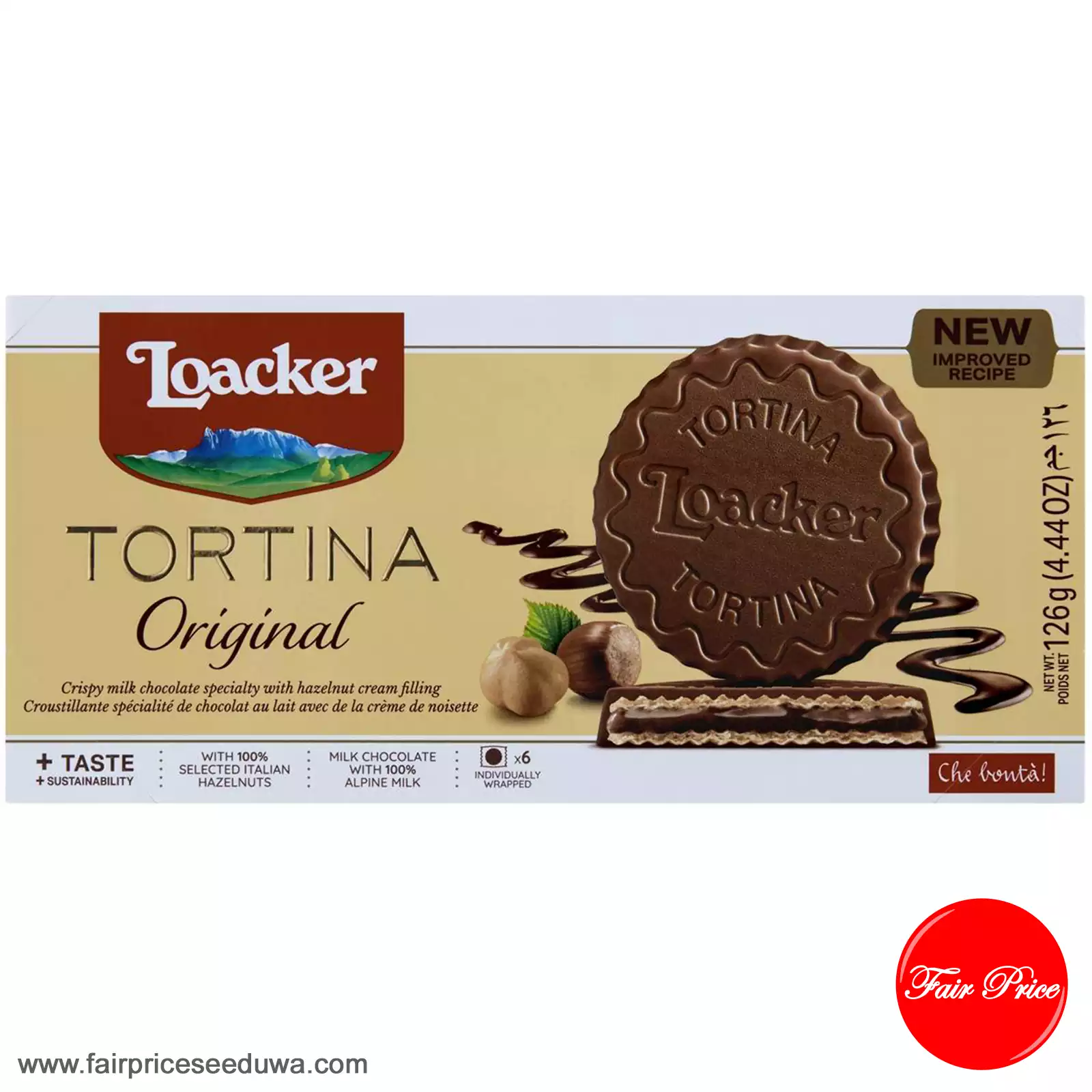Loacker Wafers Original Hazelnut Tortina 125g - Image 3
