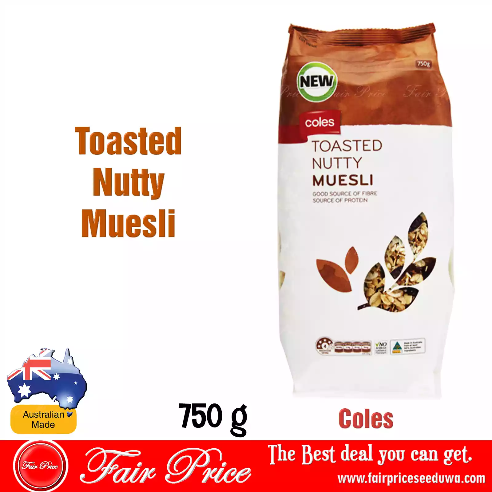 Coles Toasted Nutty Muesli 750g