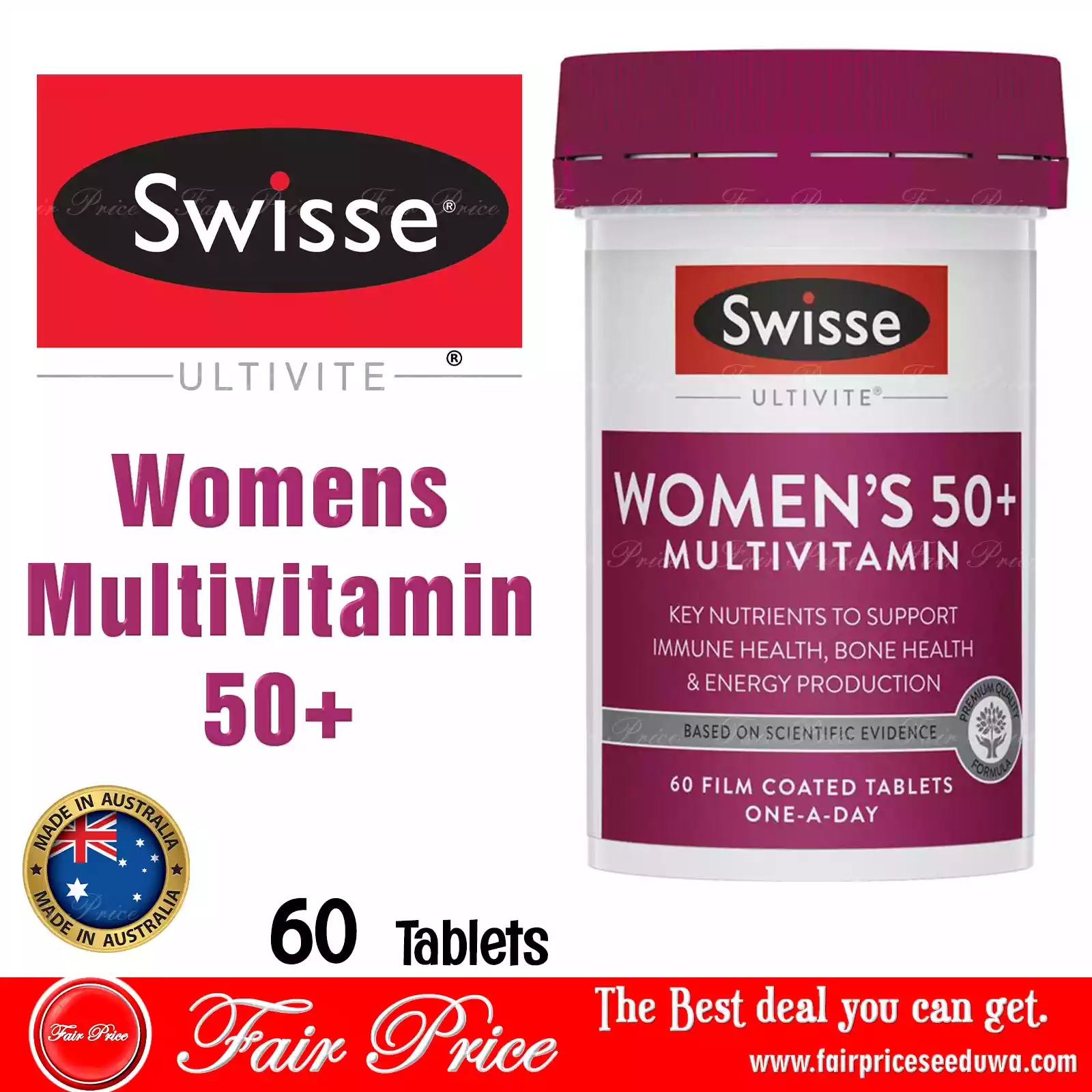 Swisse Womens Multivitamin 50+ 60 Tablets – Fair Price – Seeduwa