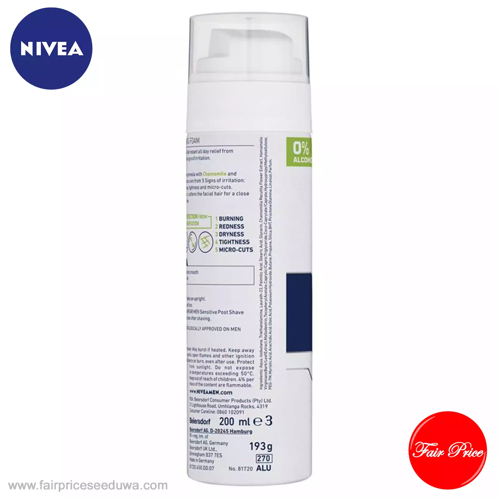 NIVEA Men Sensitive Shaving Foam Instant Protection 200ml - Image 4