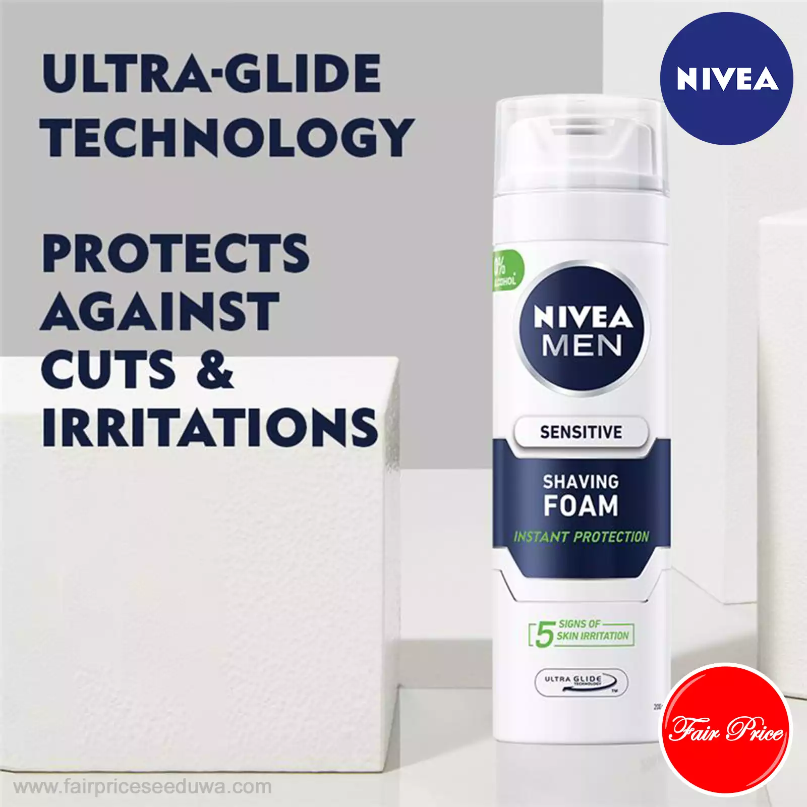 NIVEA Men Sensitive Shaving Foam Instant Protection 200ml - Image 5