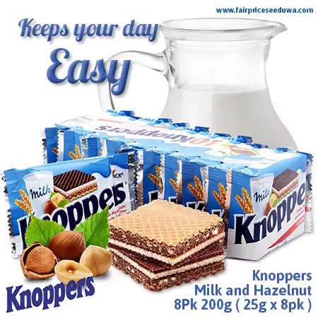 Knoppers Milk and Hazelnut 8Pk 200g ( 25g x 8pk ) AD 01