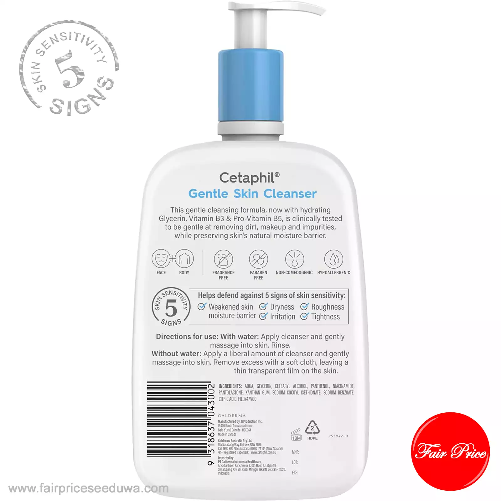 Cetaphil Gentle Skin Cleanser 1L - Image 3