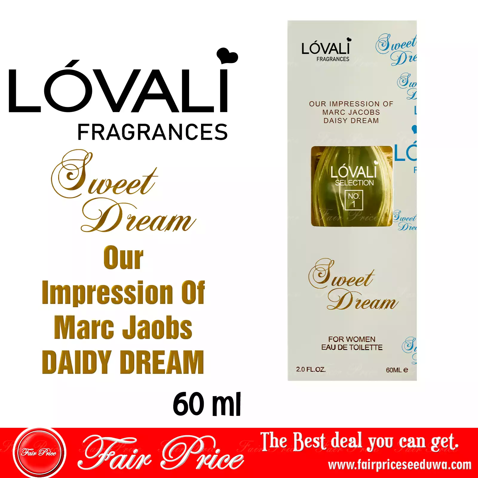LOVALI Sweet Dream -Our Impression Of Marc Jacobs 60ml – Fair Price ...