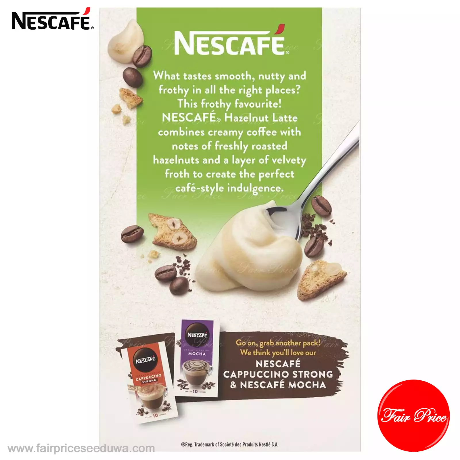 Nescafe Hazelnut Latte Coffee Sachets 10 Pack - Image 4