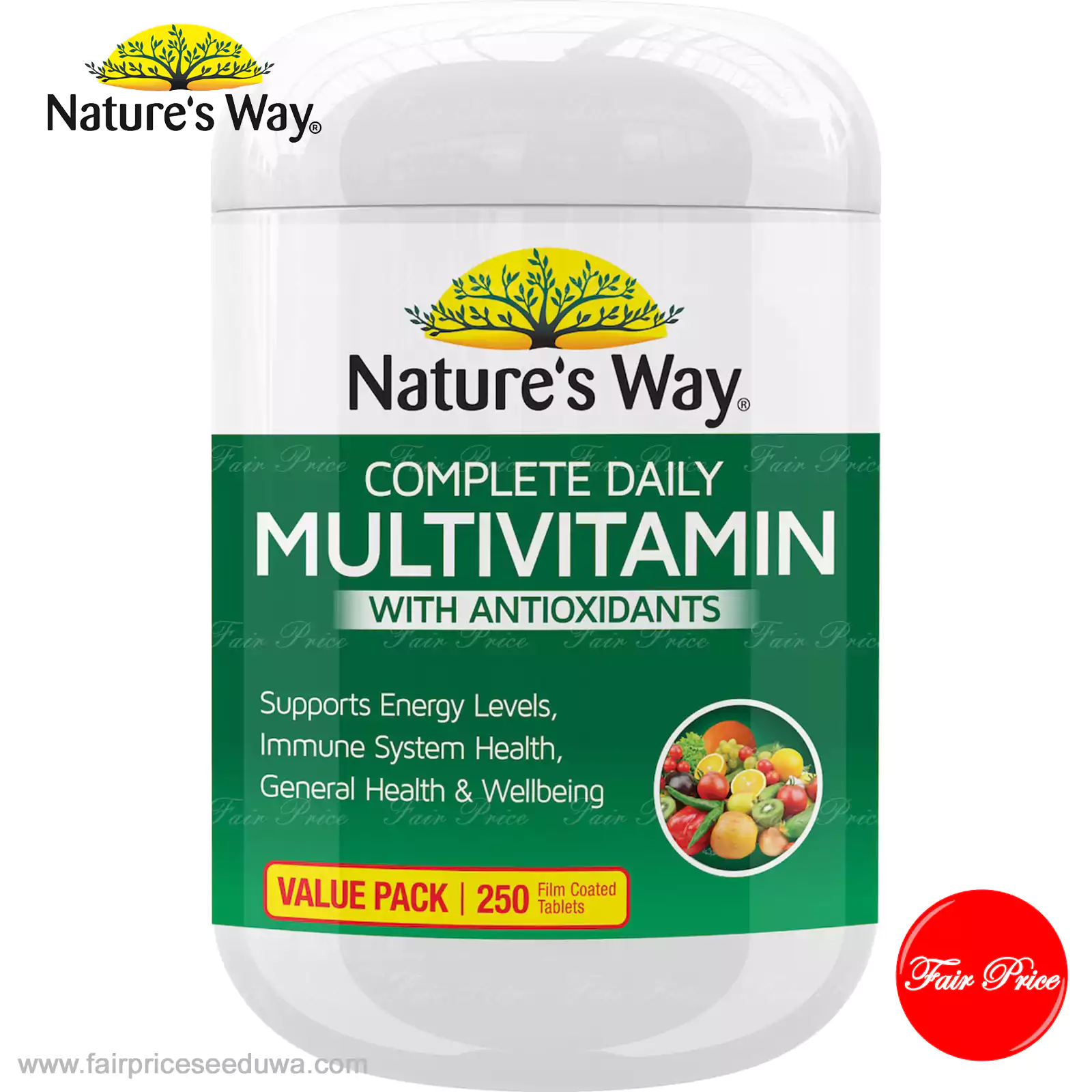 Nature's Way Daily Multivitamin With Antioxidants Coated Tablets 250 Pack - Image 2