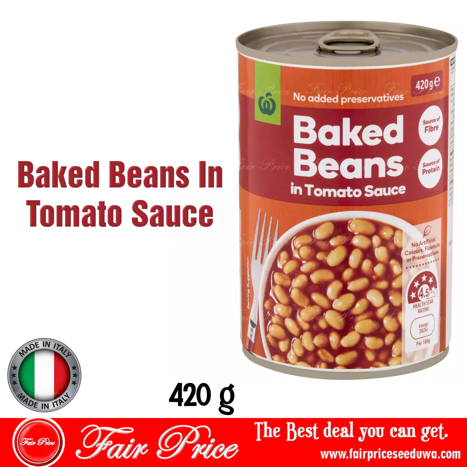 Baked Beans In Tomato Sauce 420g