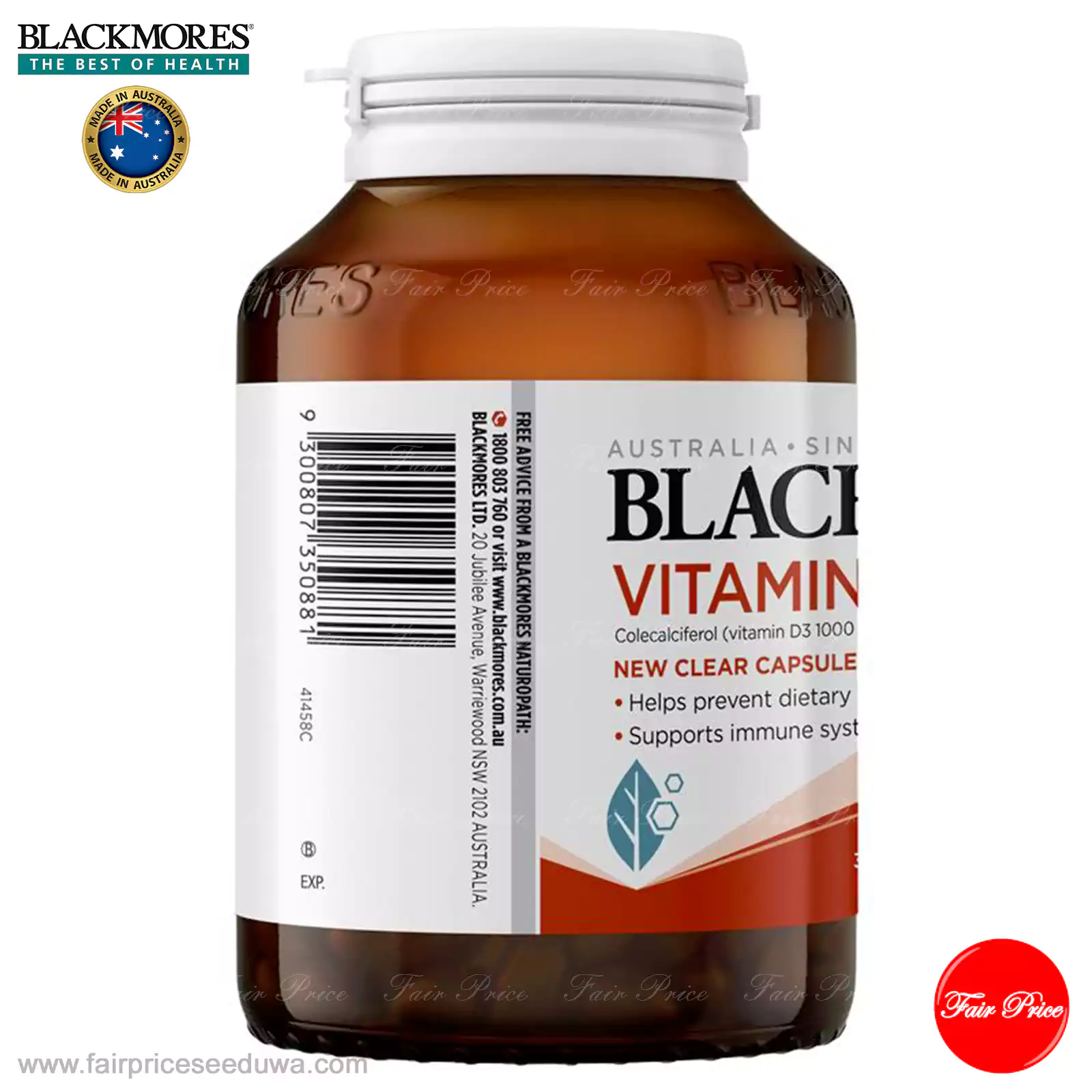 Blackmores Vitamin D3 1000IU 300 Capsules - Image 4