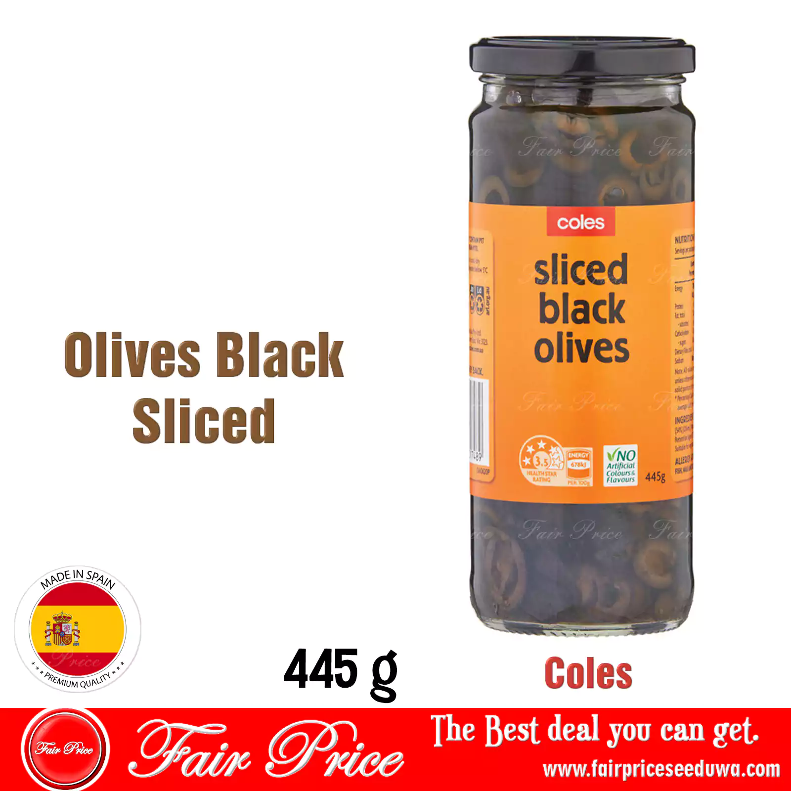 Olives Black Sliced 445g