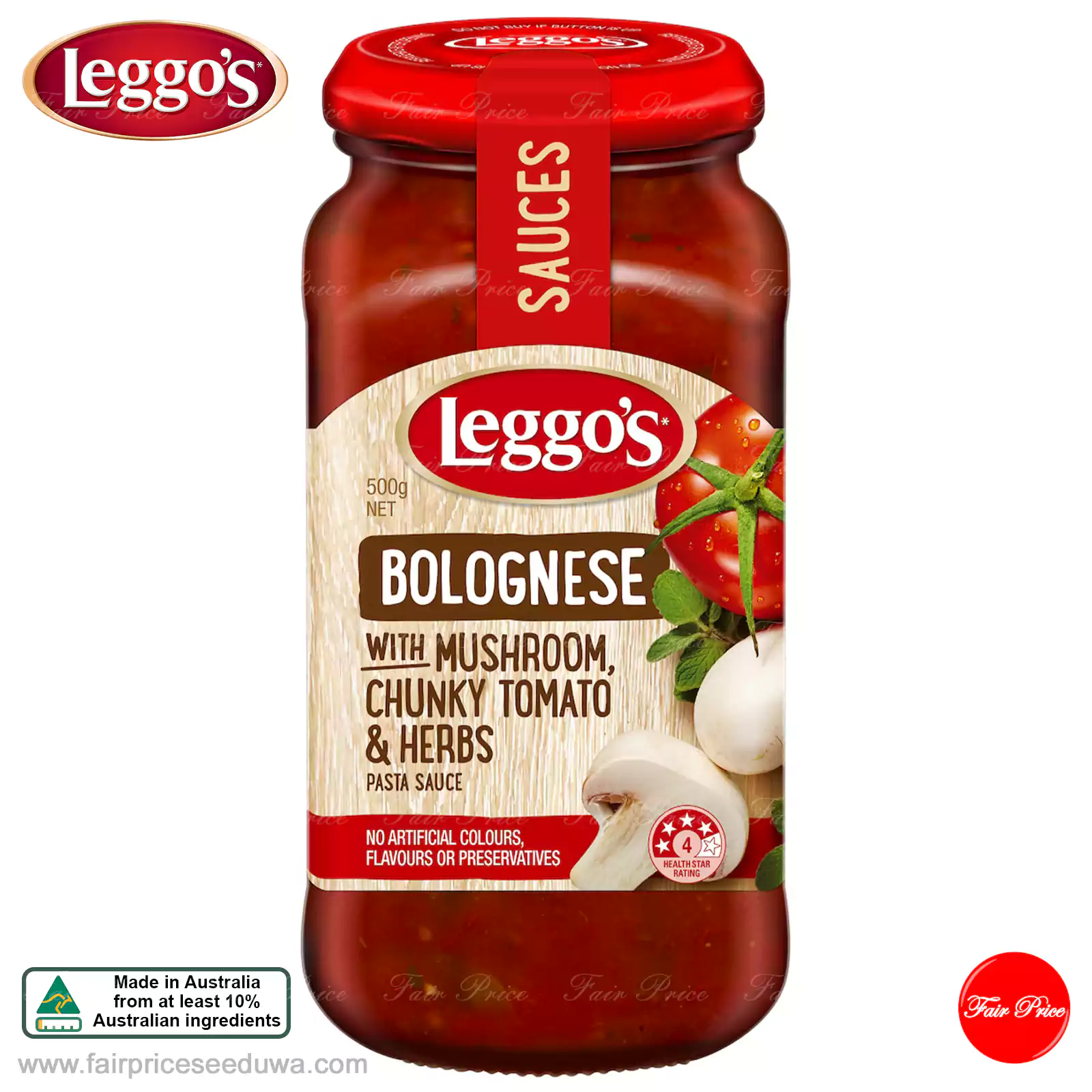 Leggos Mushroom Bolognese With Chunky Tomato & Herbs Pasta Sauce 500g - Image 2