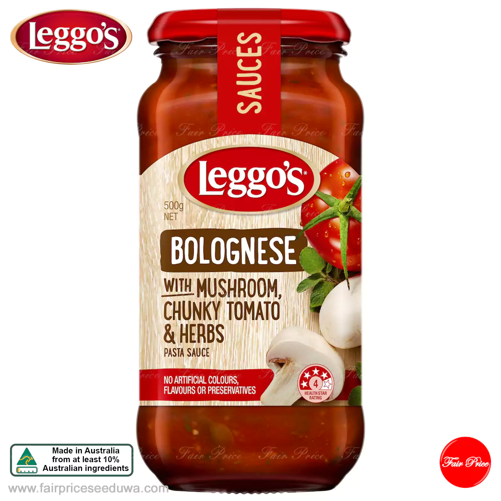 Leggos Mushroom Bolognese With Chunky Tomato & Herbs Pasta Sauce 500g - Image 3