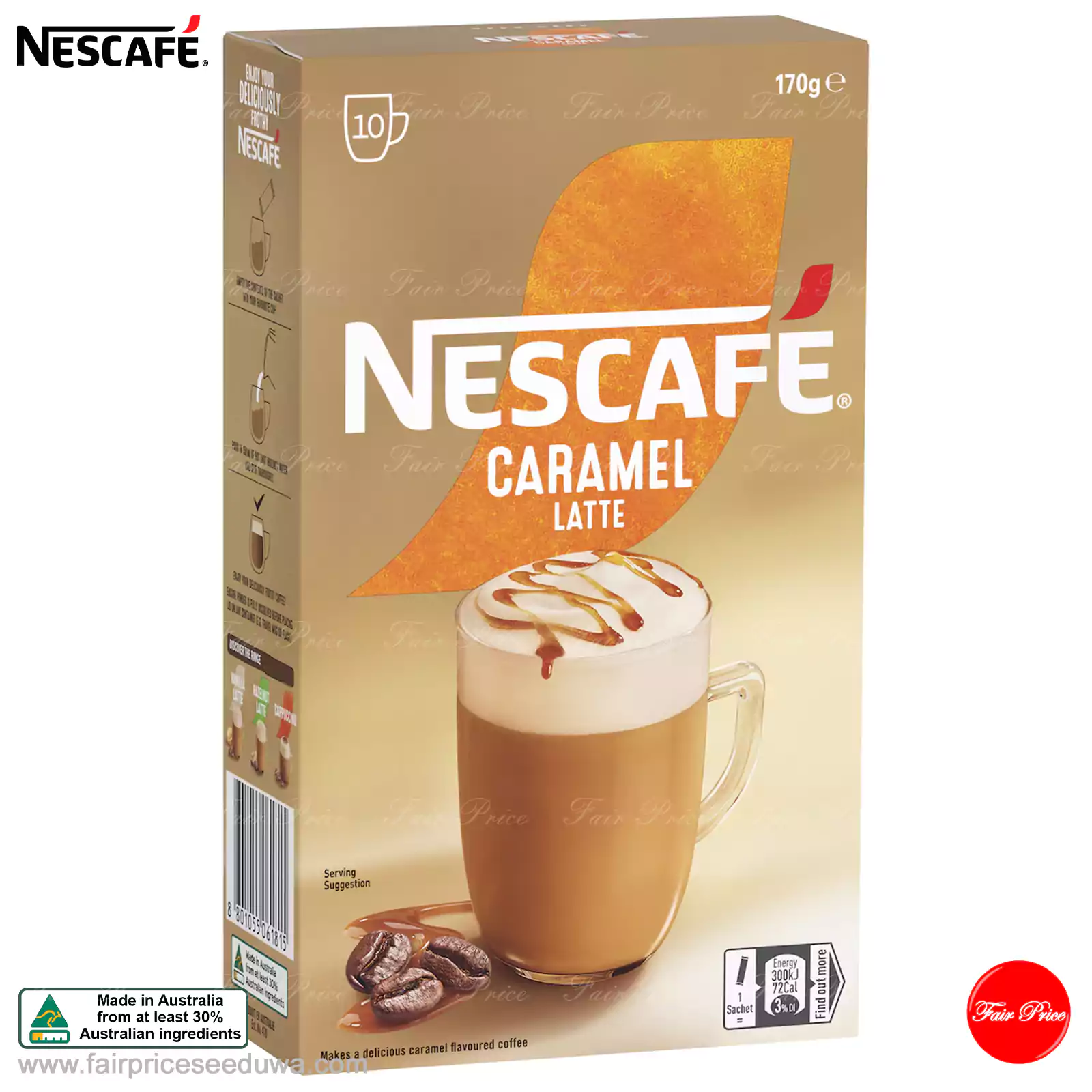 Nescafe Caramel Latte Coffee Sachets 10 Packs - Image 2