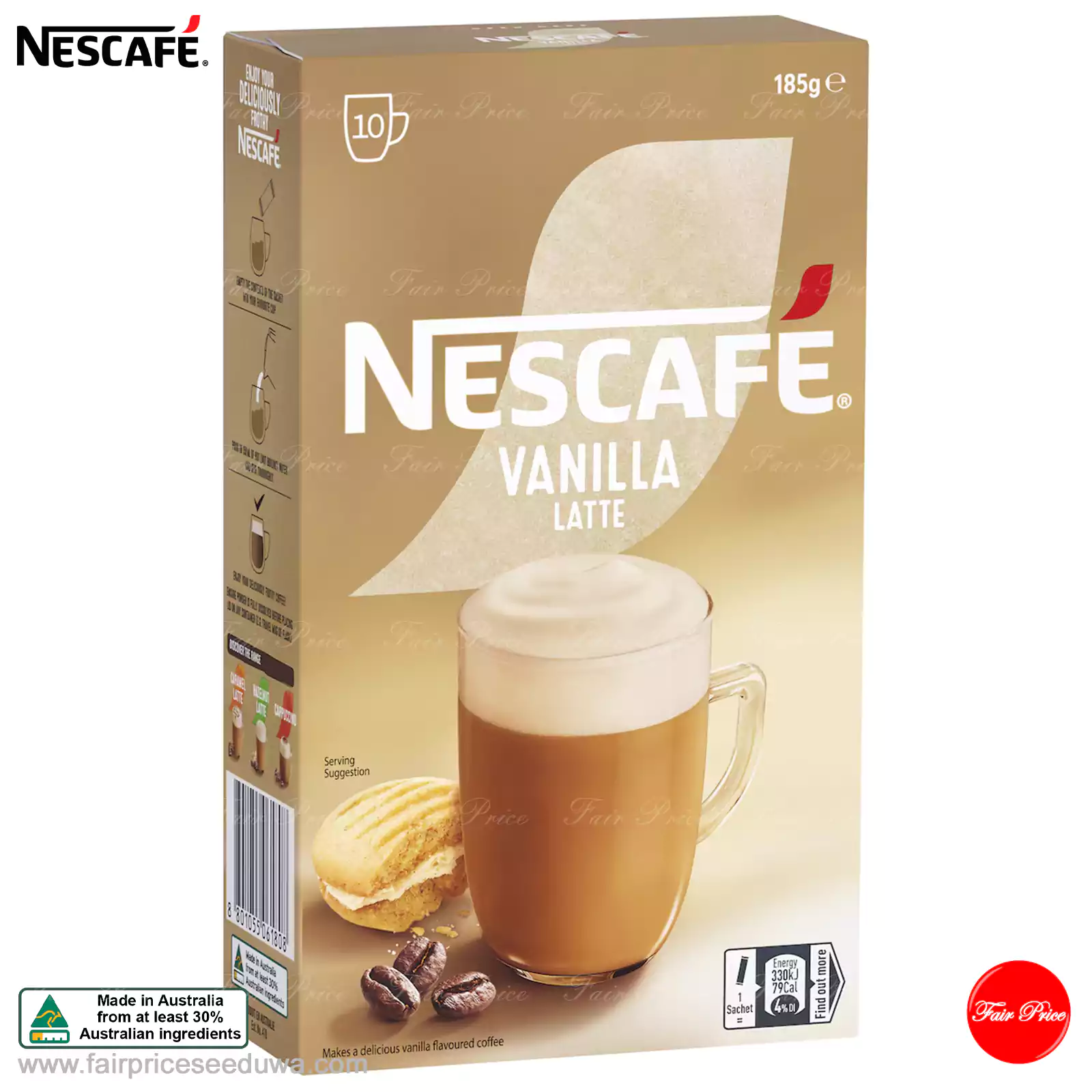 Nescafe Vanilla Latte Coffee Sachets 10 Pack - Image 2