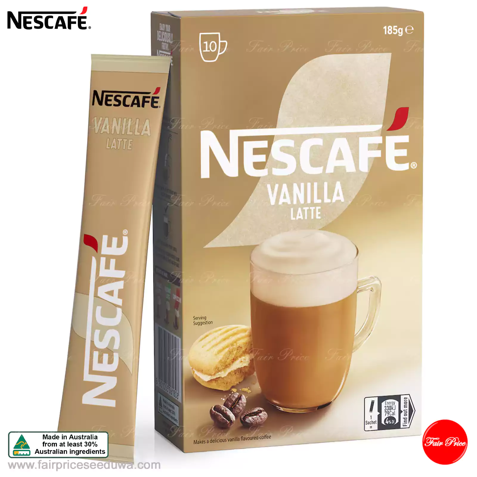 Nescafe Vanilla Latte Coffee Sachets 10 Pack - Image 6