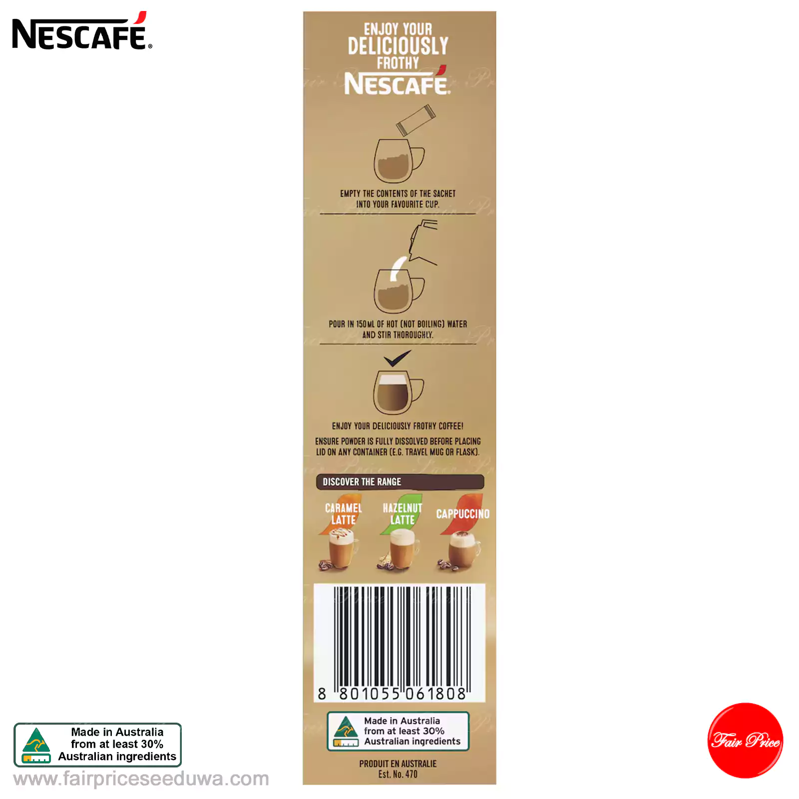 Nescafe Vanilla Latte Coffee Sachets 10 Pack - Image 7