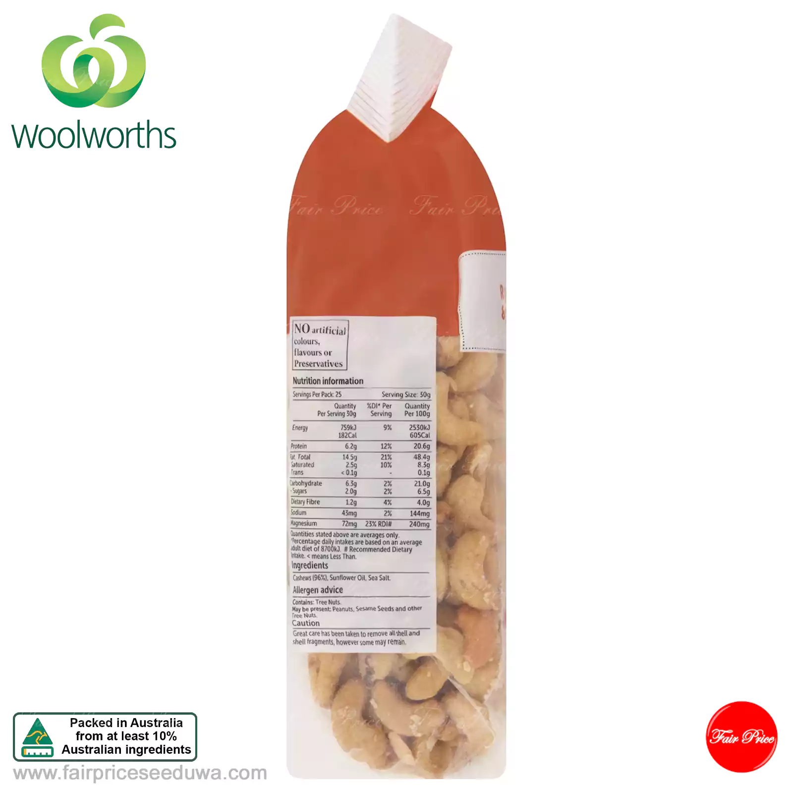 Woolworths Cashews Roasted & Salted 750g Pack - Image 4