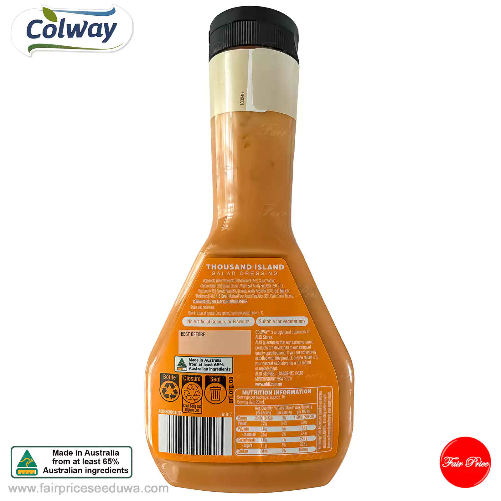 Colway Thousand Island Salad Dressing 330ml - Image 3