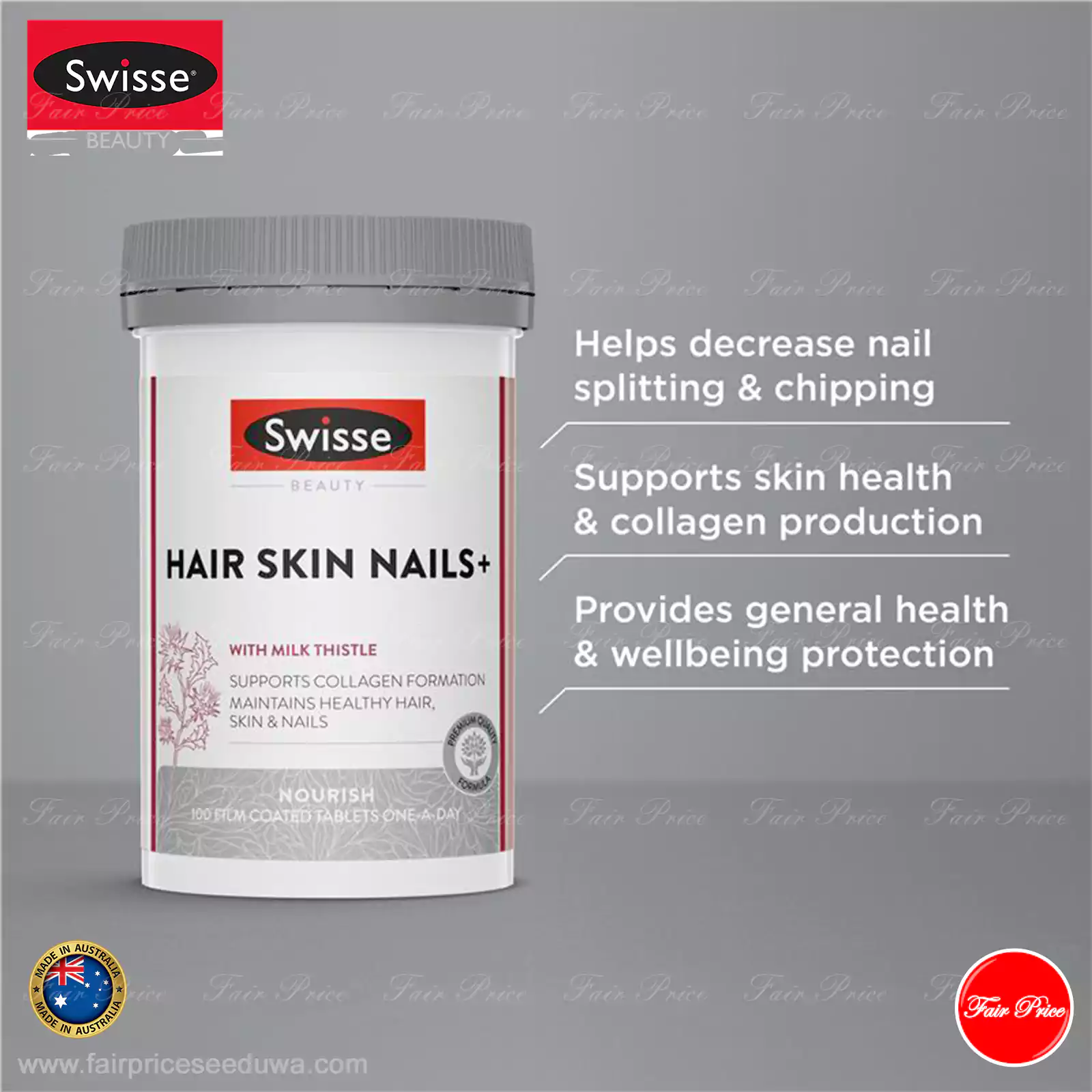 Swisse Ultiboost Hair Skin Nails+ 100 Tablets - Image 5