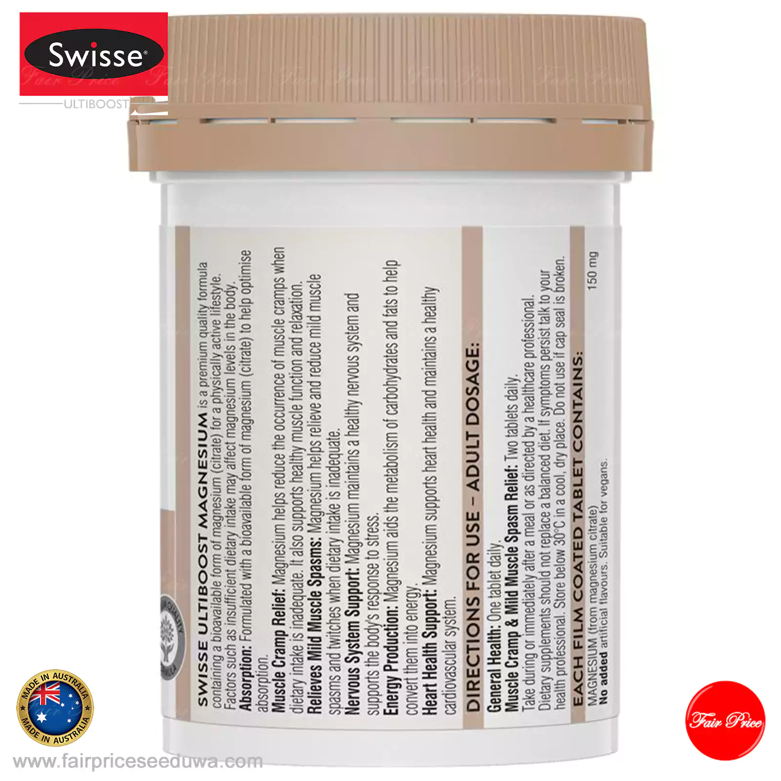 Swisse Ultiboost Magnesium 60 Tablets - Image 3