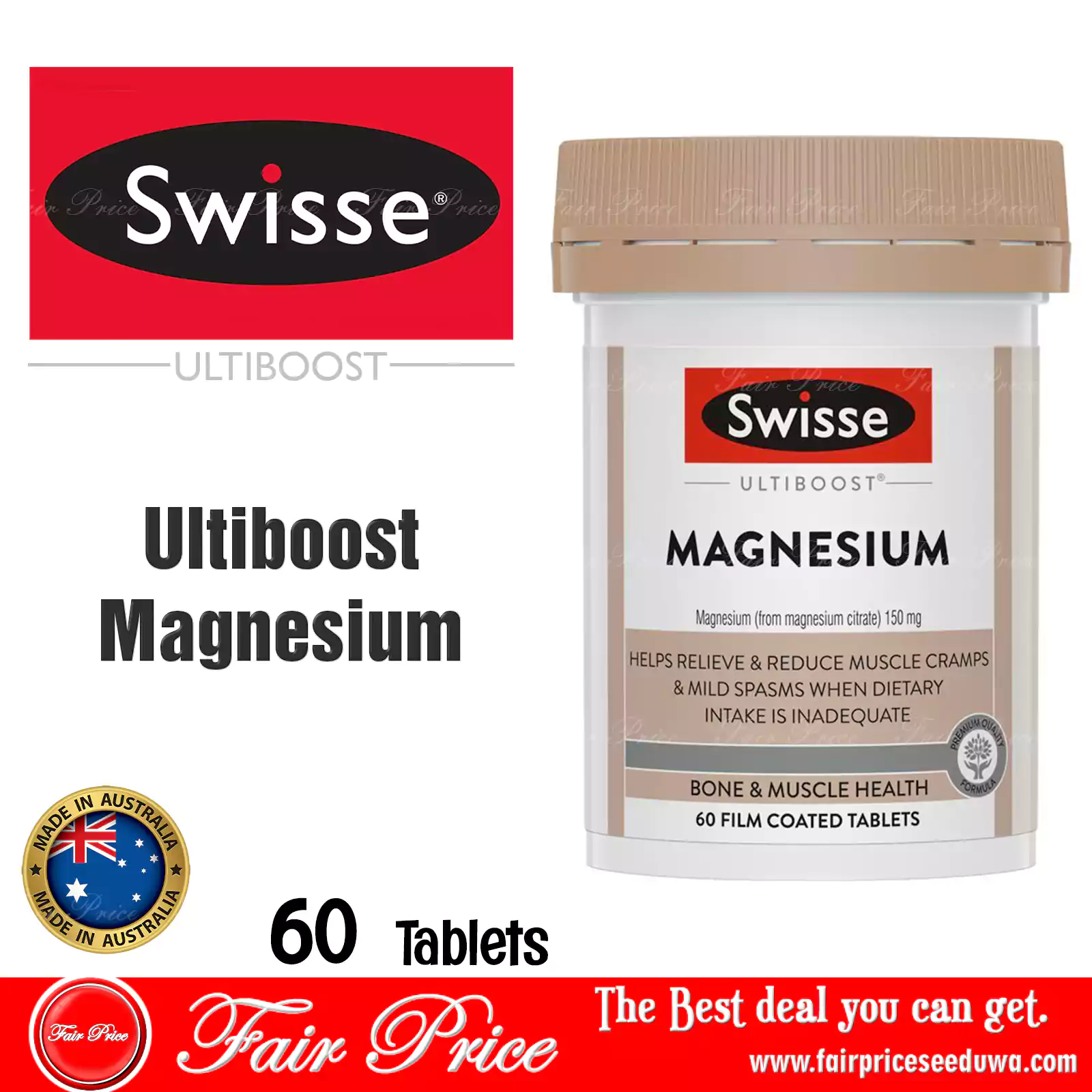 Swisse Ultiboost Magnesium 60 Tablets