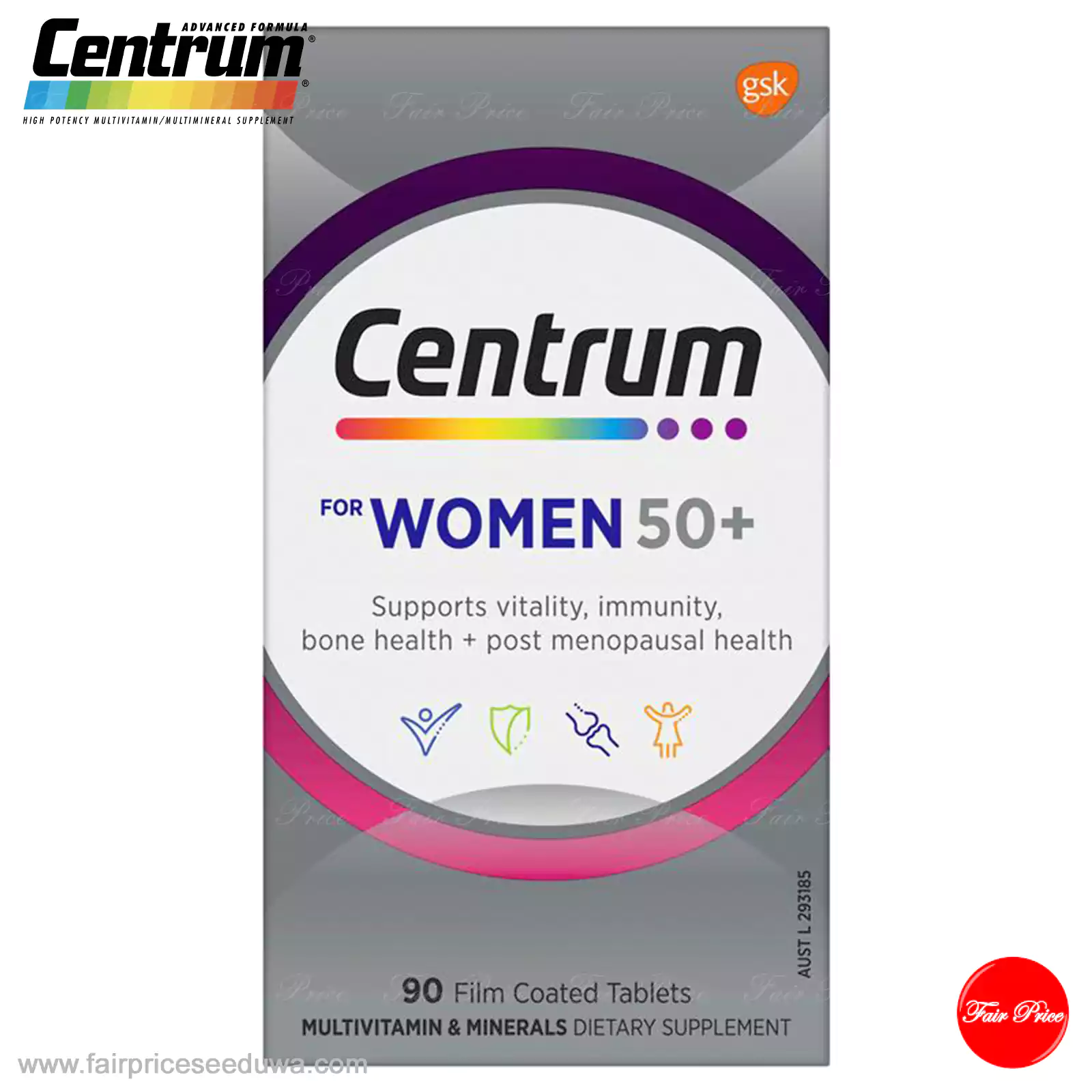 Centrum For Women 50+ 90 Tablets Exclusive Size - Image 3