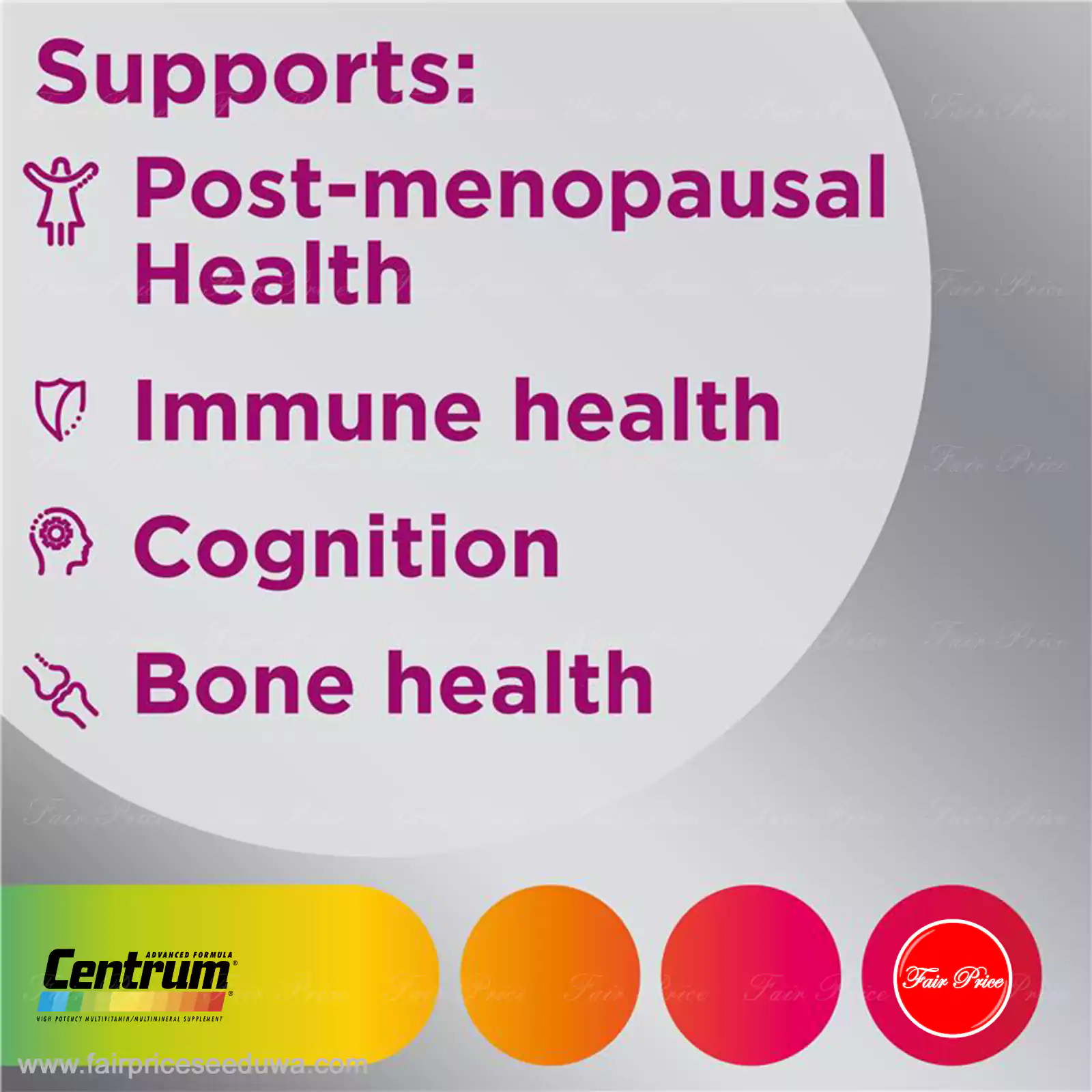 Centrum For Women 50+ 90 Tablets Exclusive Size - Image 8