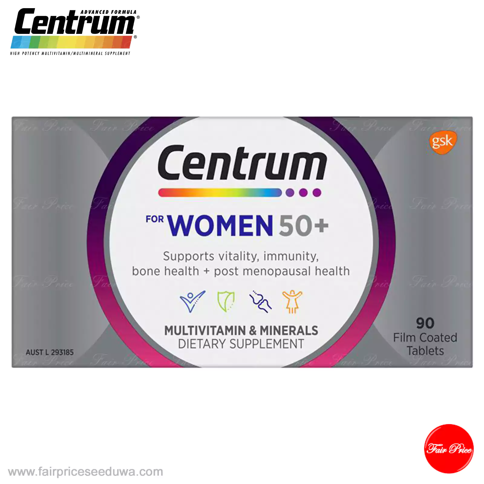 Centrum For Women 50+ 90 Tablets Exclusive Size - Image 9