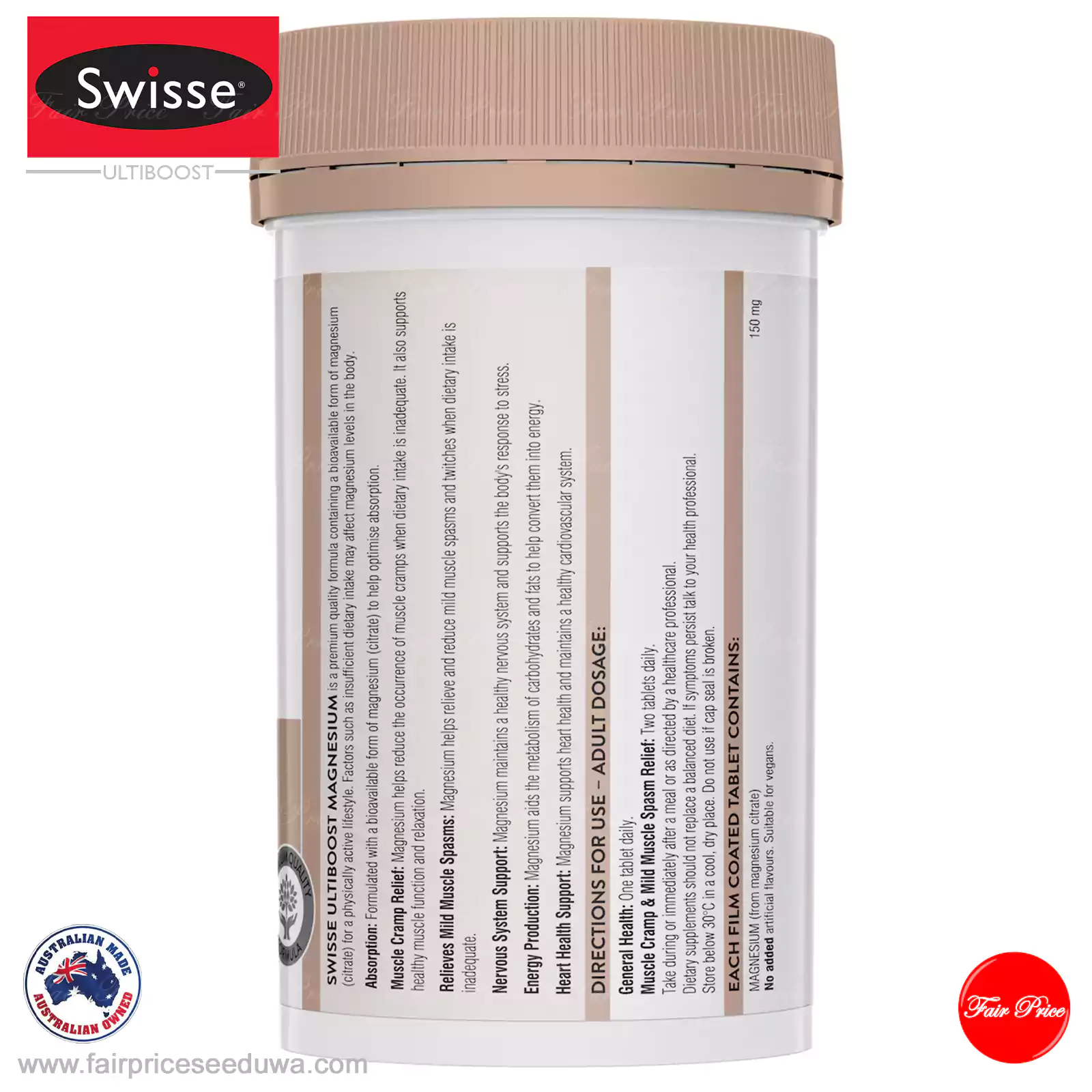Swisse Ultiboost Magnesium Tablets 200 pack - Image 3