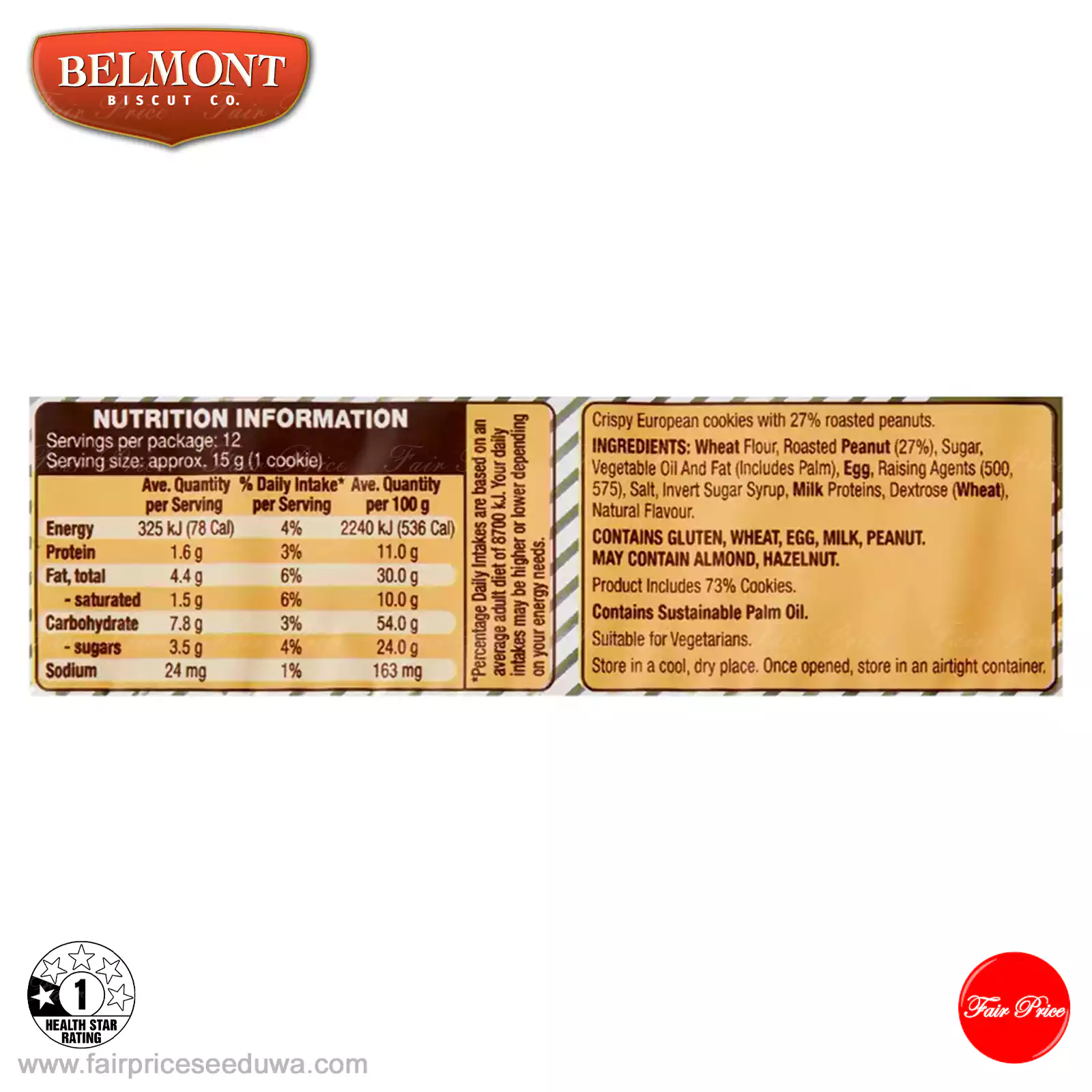 Belmont Biscuit Co. Peanut Cookies 175g - Image 4