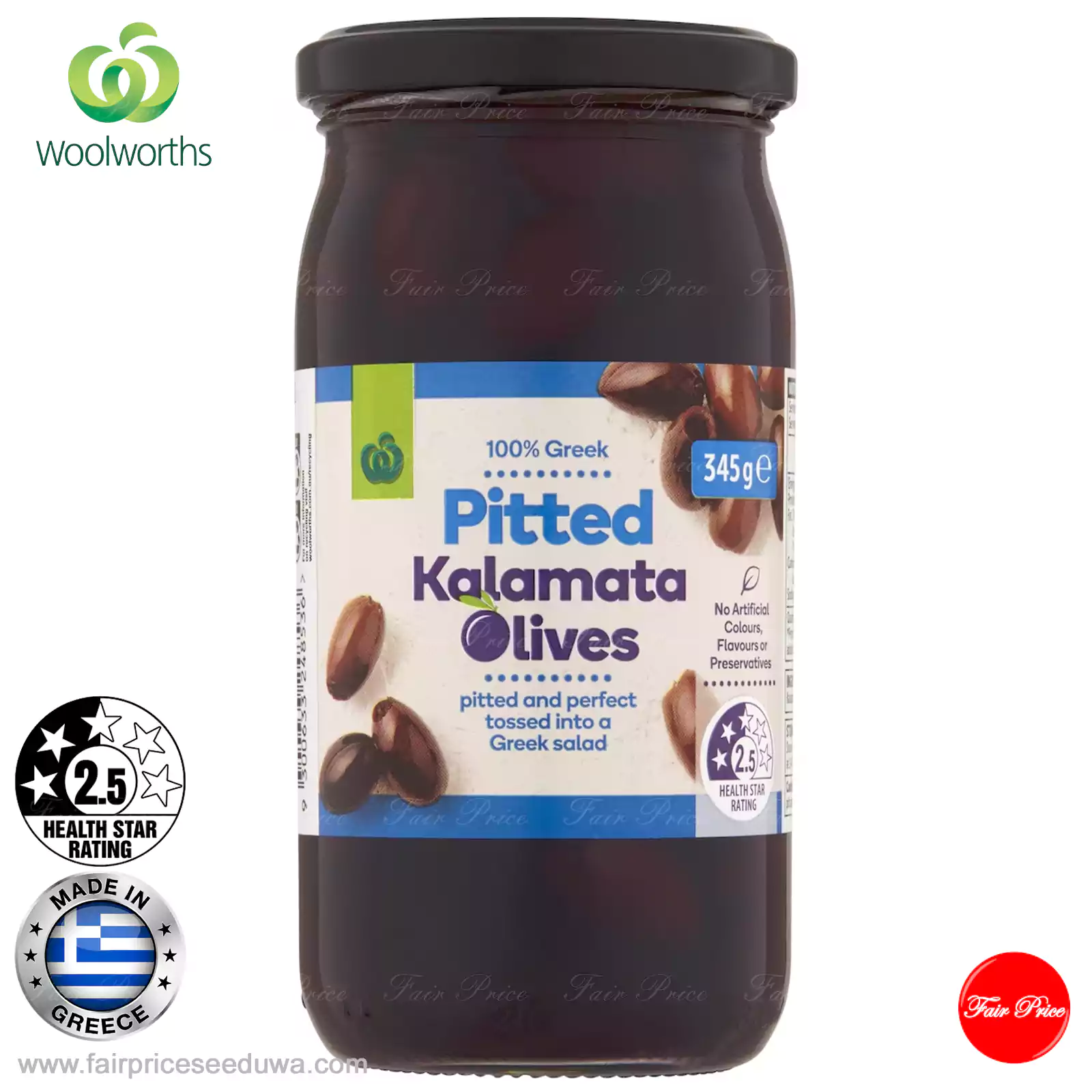 Woolworths Pitted Kalamata Olives 345g - Image 3