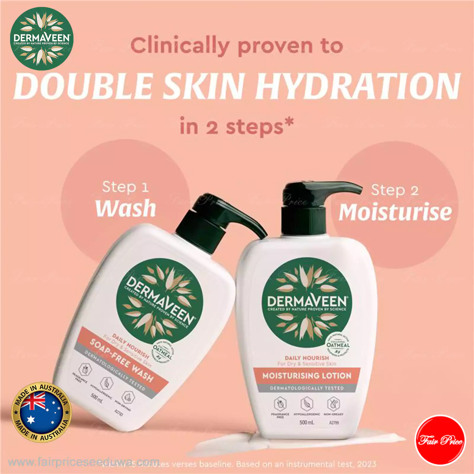 DermaVeen Daily Nourish Moisturising Lotion 1.25 Litre - Image 6