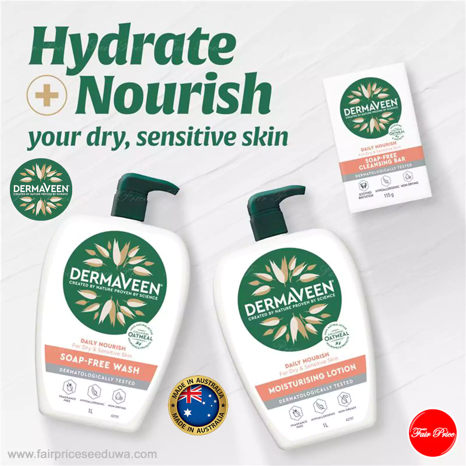 DermaVeen Daily Nourish Moisturising Lotion 1.25 Litre - Image 7