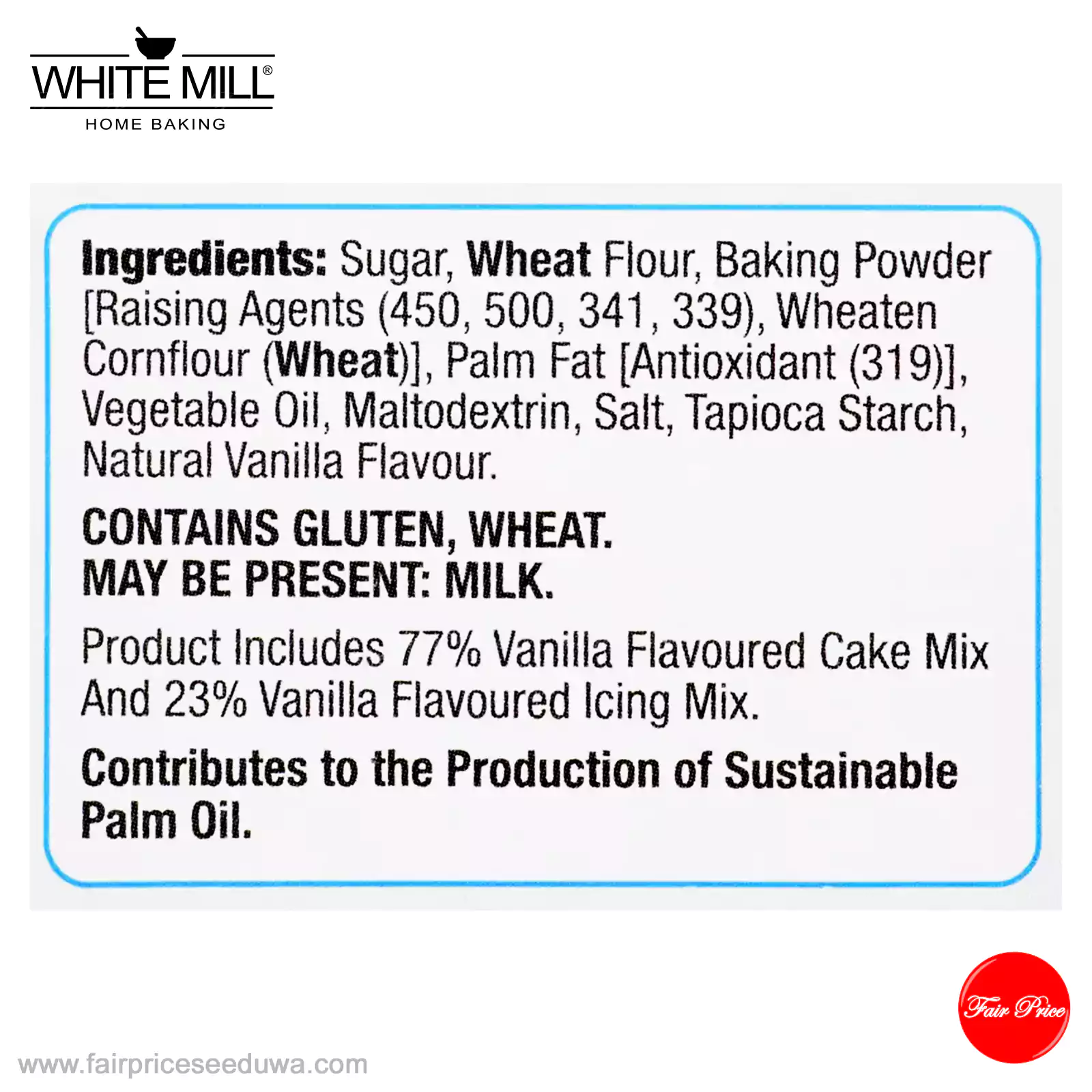 White Mill Vanilla Flavour Traditional Cake Mix with Icing 440g - Image 6