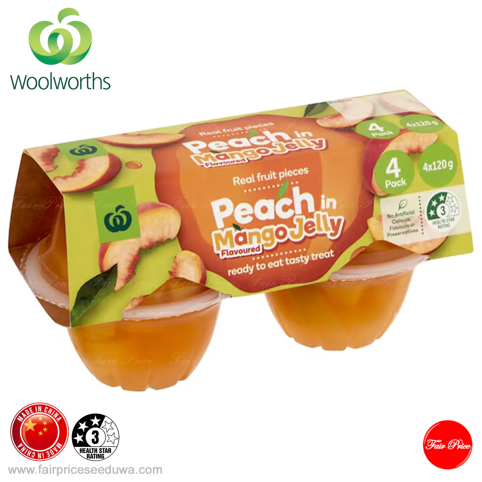Woolworths Peach In Mango Flavoured Jelly 4 Pack - Image 2