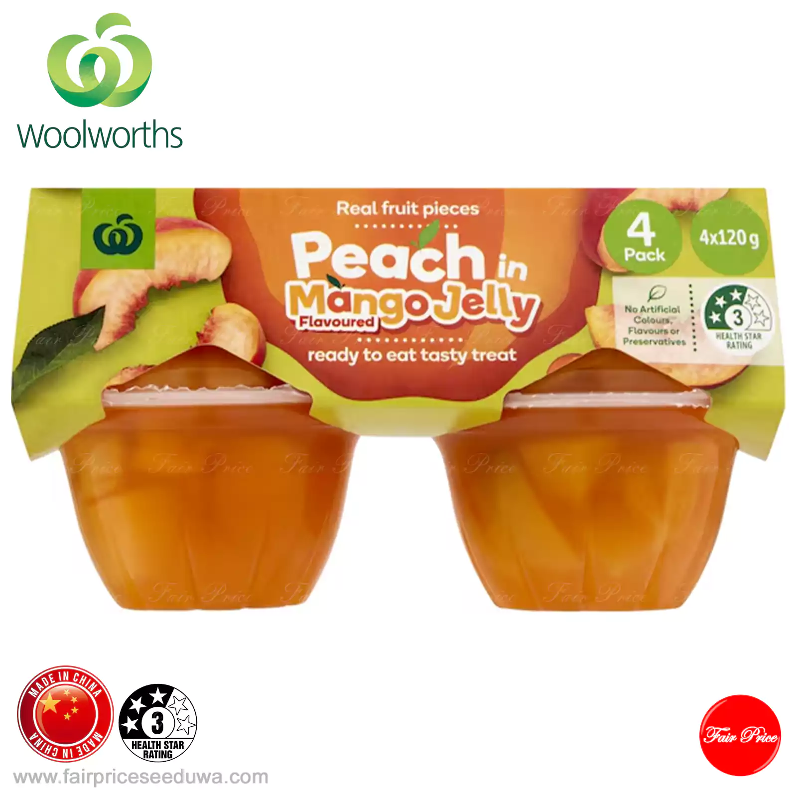 Woolworths Peach In Mango Flavoured Jelly 4 Pack - Image 3