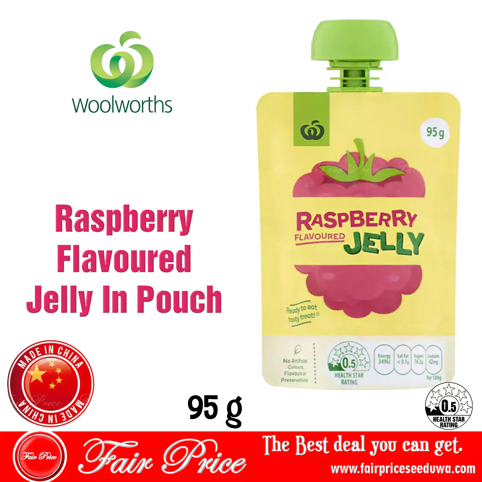 Woolworths Flavoured Jelly In Pouch 95g & Puree In Pouch 90g ( Assorted )