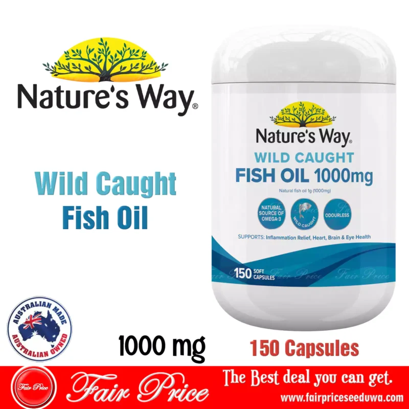 Nature's Way Wild Caught Fish Oil 1000mg Soft Capsules 150 pack