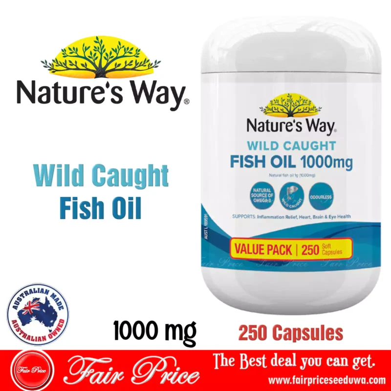 Nature's Way Wild Caught Fish Oil 1000mg Soft Capsules 250 pack