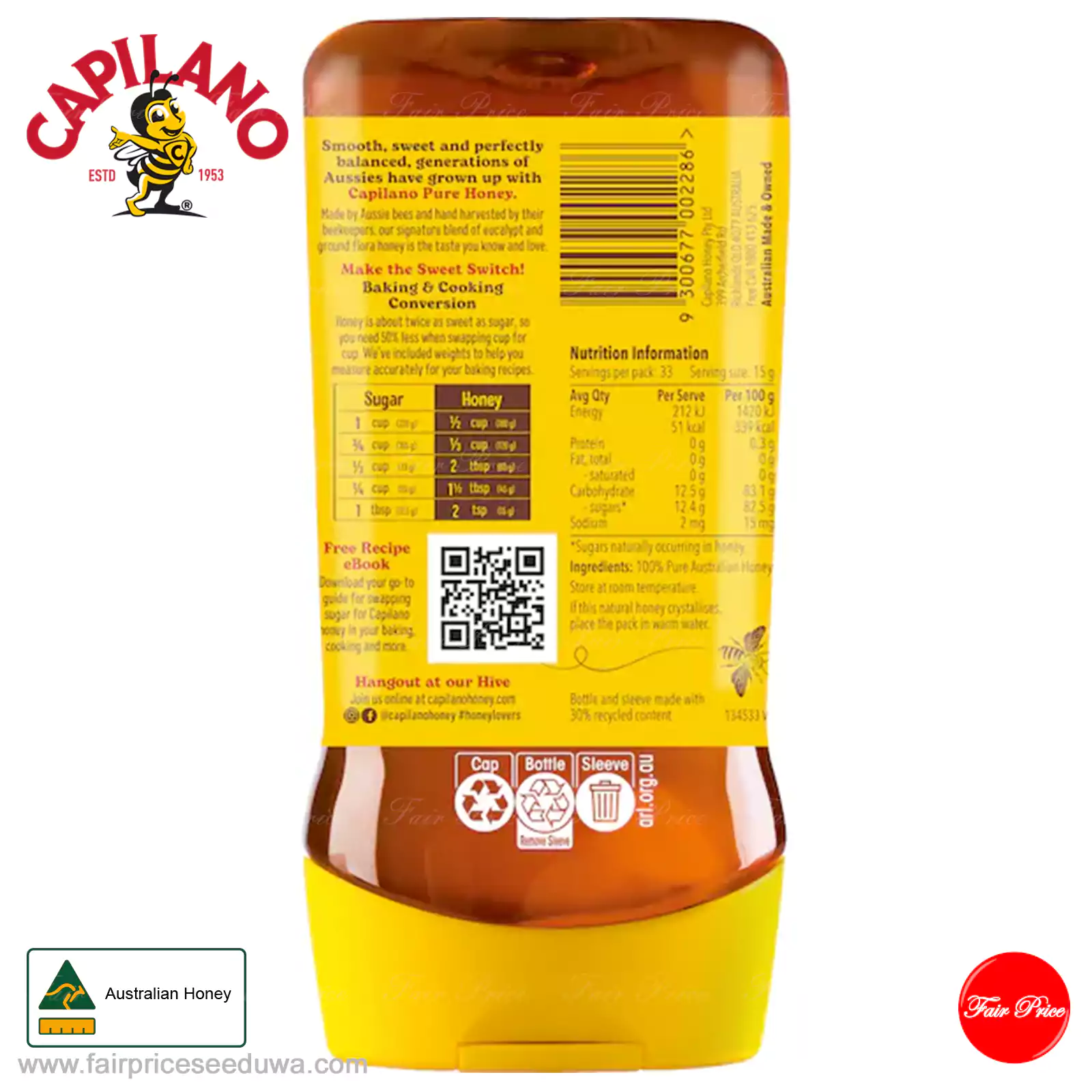 Capilano 100% Pure Australian Honey Squeeze 500g - Image 3